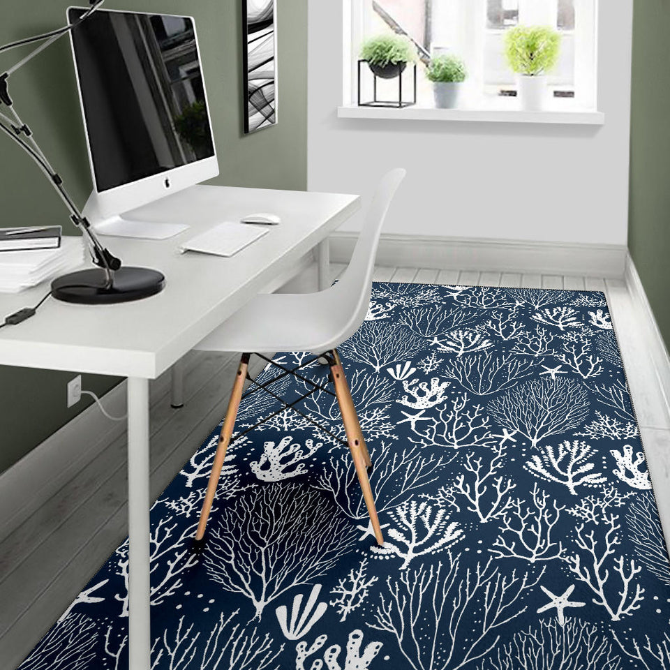 Coral Reef Pattern Print Design 05 Area Rug