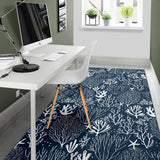 Coral Reef Pattern Print Design 05 Area Rug