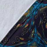 Beautiful Peacock Feather Pattern Premium Blanket