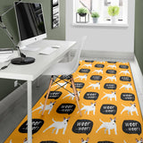 Bull Terrier Pattern Print Design 03 Area Rug