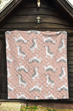 Cute Zebra Pattern Premium Quilt