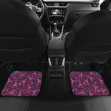 Eiffel Tower Heart Pattern Print Design 04 Front and Back Car Mats