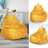 Sun Orange Background Bean Bag Cover