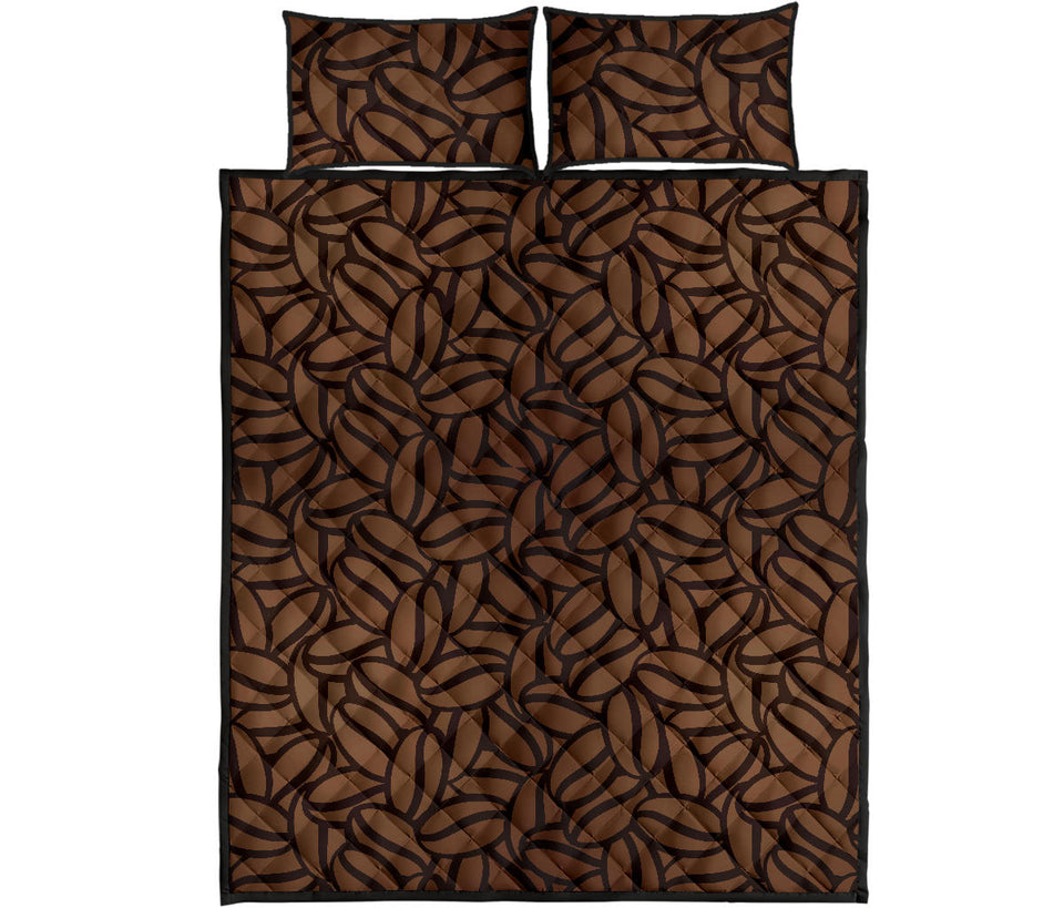 coffee bean pattern Quilt Bed Set