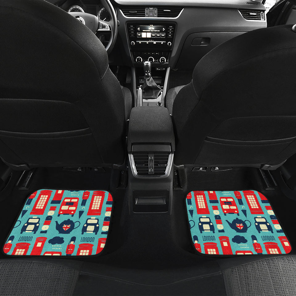 British Pattern Print Design 04 Front and Back Car Mats