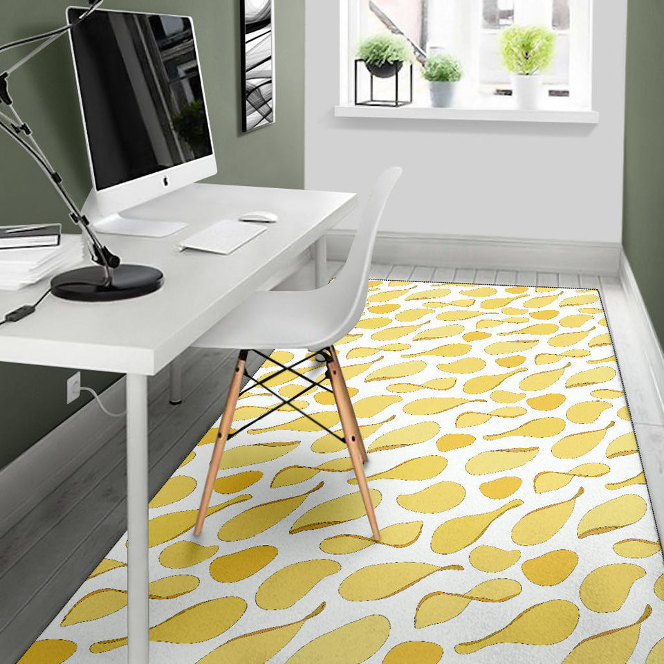 Potato Chips Pattern Print Design 02 Area Rug