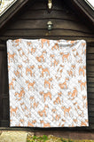 Shiba Inu Dog Pattern Premium Quilt