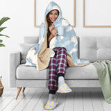 Cute Polar Bears Christmas Decoration Pattern Hooded Blanket