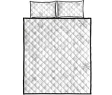 Snowflake pattern white background Quilt Bed Set