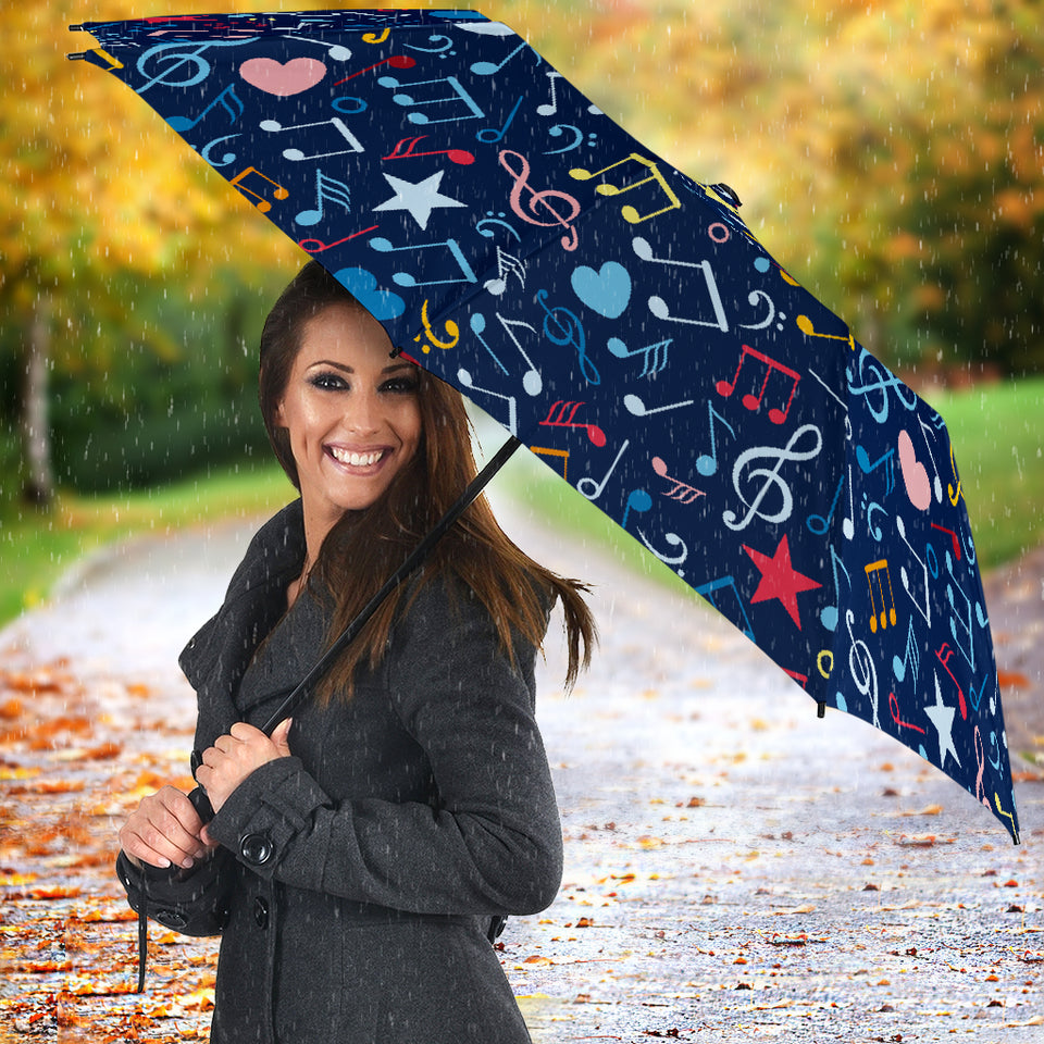Music Notes Pattern Print Design 03 Umbrella