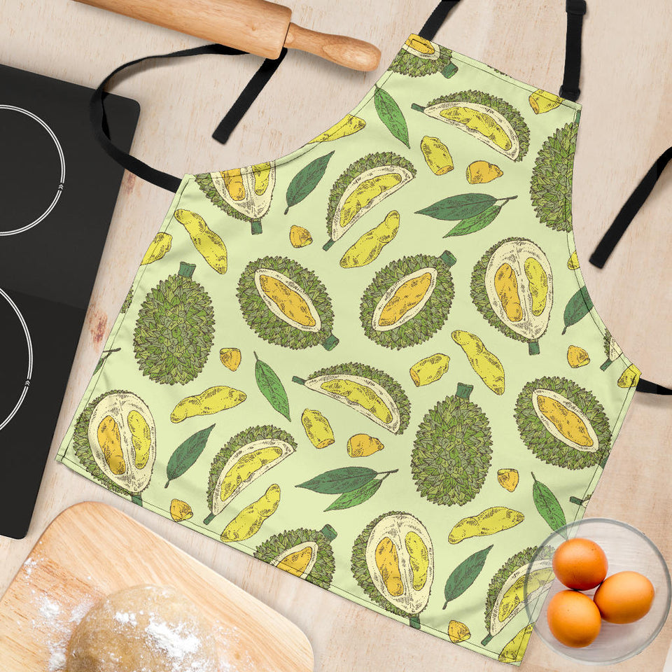 Durian Leaves Pattern Background Adjustable Apron