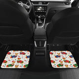 Corgi Christmas Pattern Front And Back Car Mats