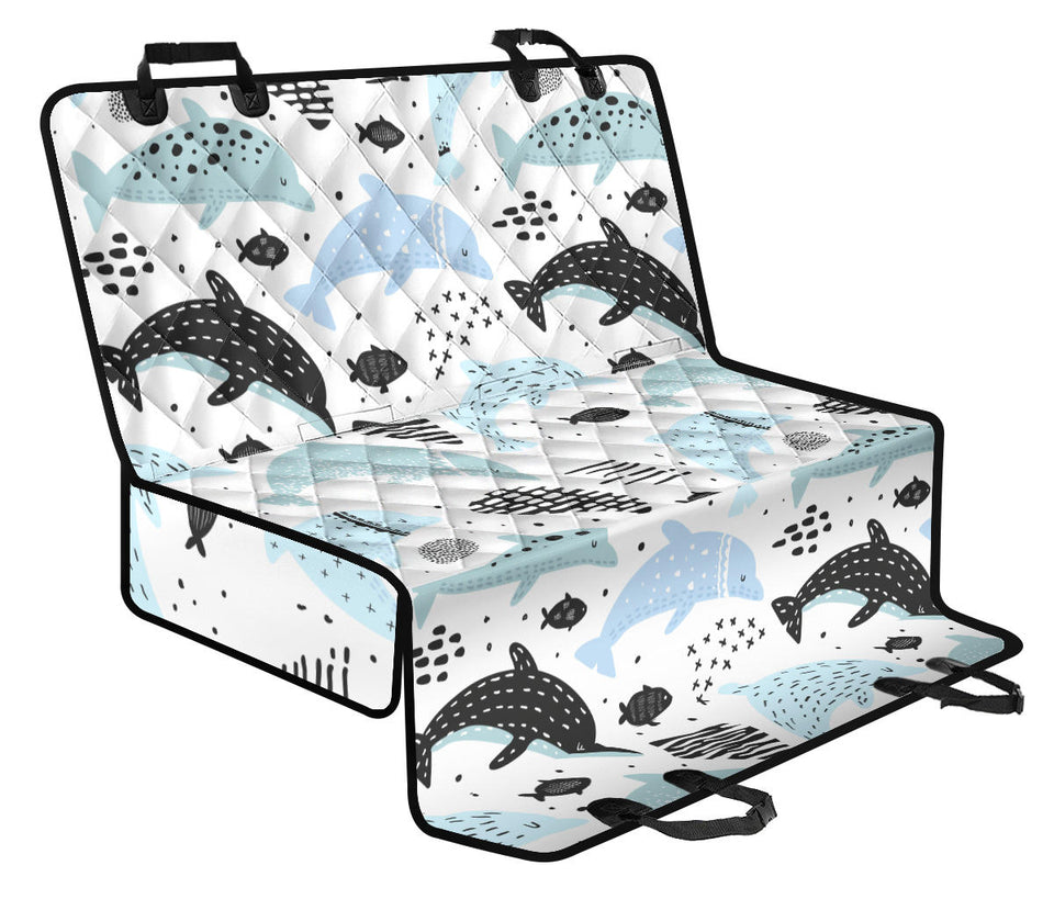 Cute Dolphins Childish Style Pattern Dog Car Seat Covers