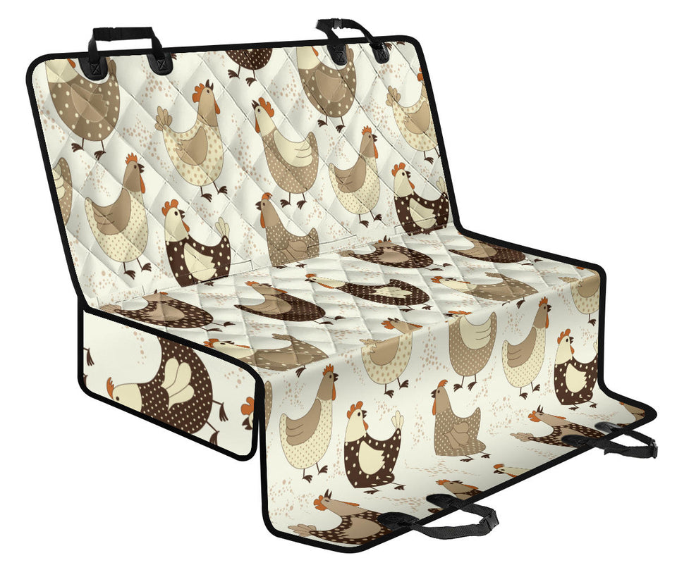 Cute Rooster Chicken Cock Dog Car Seat Covers