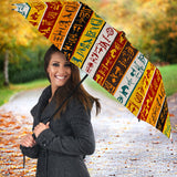 Egypt Hieroglyphics Pattern Print Design 01 Umbrella