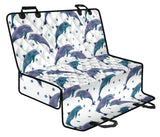 Dolphins Pattern Dotted Background Dog Car Seat Covers