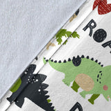 Cute Dinosaurs Pattern Premium Blanket