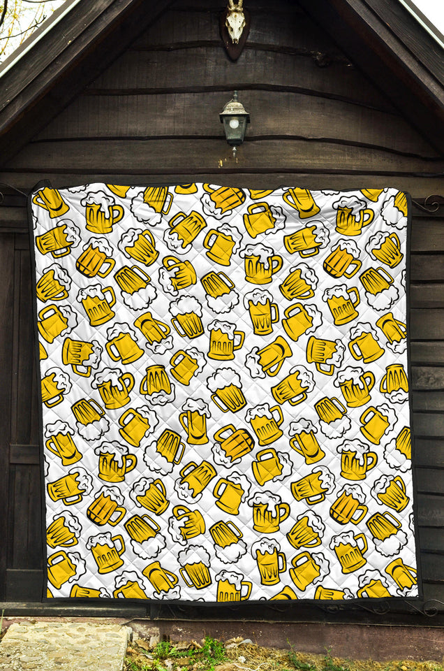 Beer Design Pattern Premium Quilt