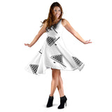 Billiard Ball Pattern Print Design 03 Sleeveless Midi Dress