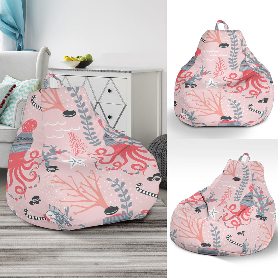 Octopus Winter Hat Garland Fish Candy Seaweed Coral Starfish Bean Bag Cover