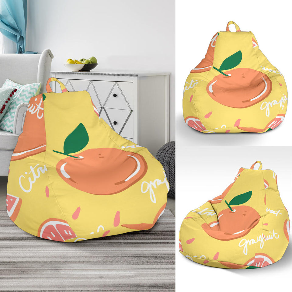 Grapefruit Yellow Background Bean Bag Cover
