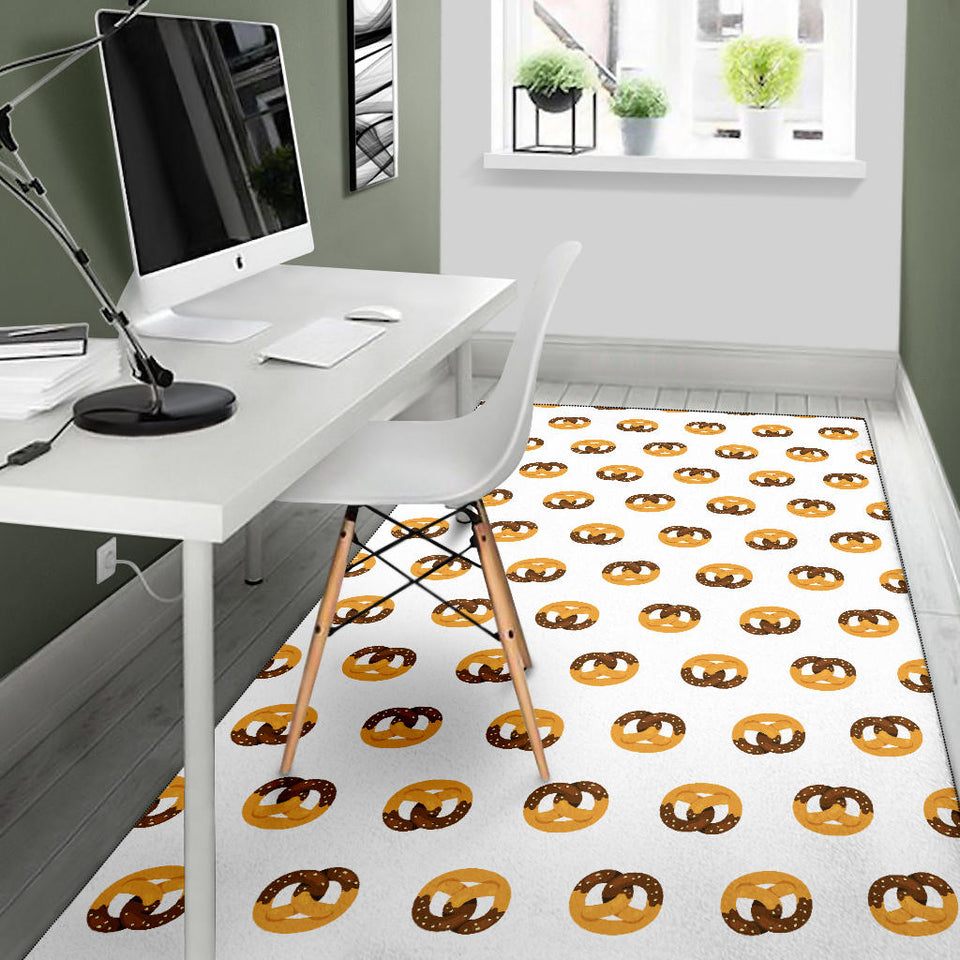Pretzels Pattern Print Design 02 Area Rug