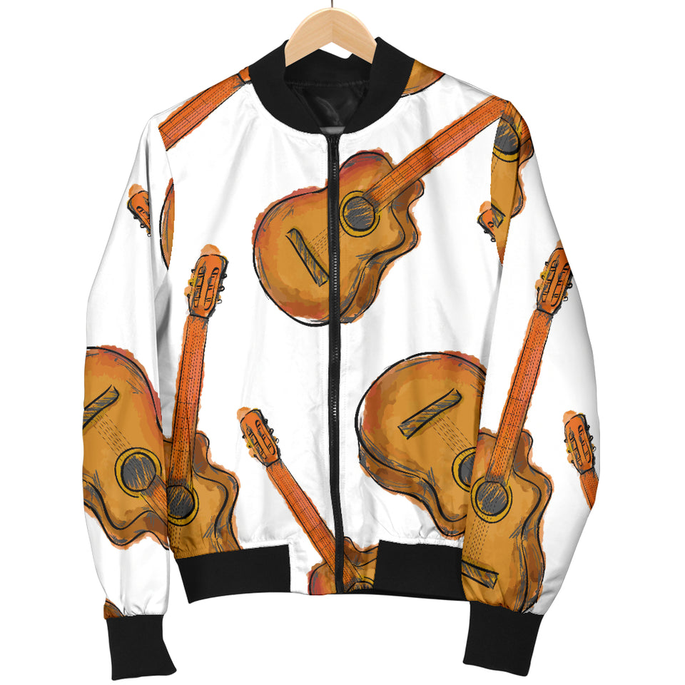 Paint Guitar Pattern Women'S Bomber Jacket