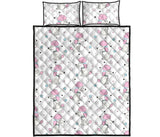 Cute poodle dog star pattern Quilt Bed Set