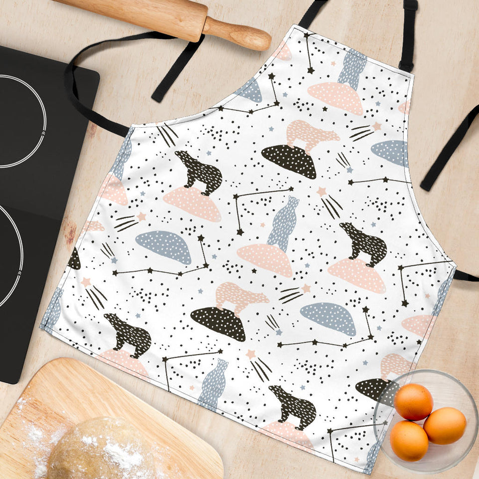 Polar Bears Star Poka Dot Pattern Adjustable Apron