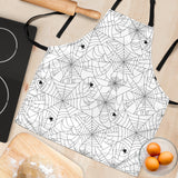Spider Web Cobweb Pattern White Background Adjustable Apron