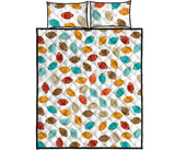 Colorful american football ball pattern Quilt Bed Set