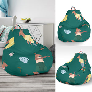 Kangaroo Leaves Pattern Bean Bag Cover