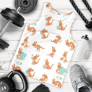 Cute Kangaroo pattern Men Tank Top