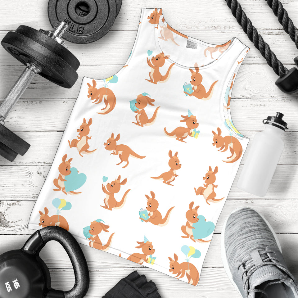 Cute Kangaroo pattern Men Tank Top