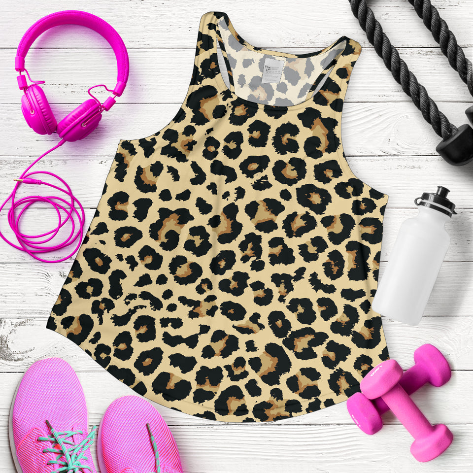 Leopard print design pattern Women Racerback Tank Top
