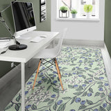 Hand Drawn Blueberry Pattern Area Rug
