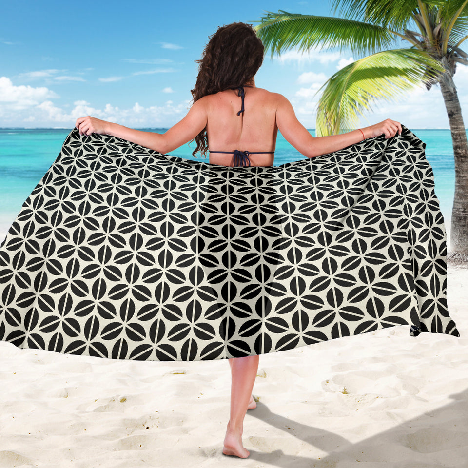 Coffee Bean Abstract Modern Pattern Sarong