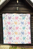 Colorful Unicorn Rainbow Heart Pattern Premium Quilt