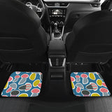 Colorful Mushroom Design Pattern Front And Back Car Mats