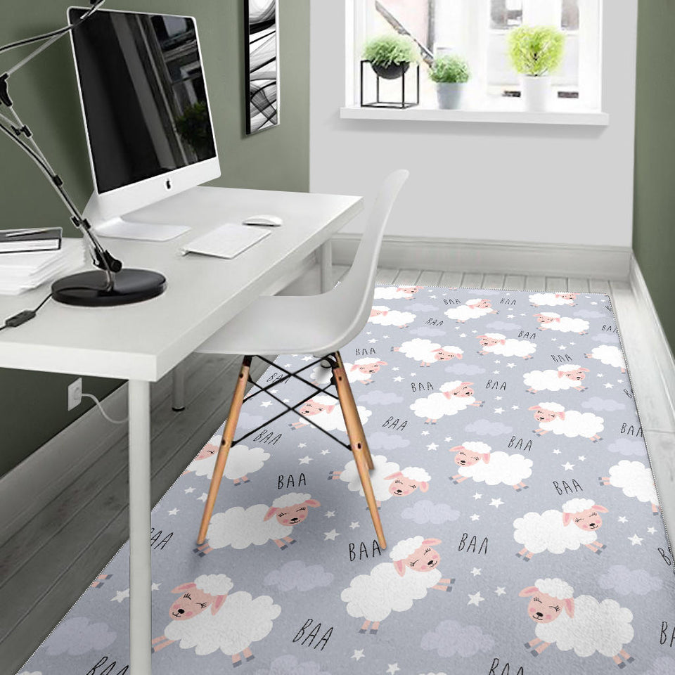 Sweet Dreams Sheep Pattern Area Rug