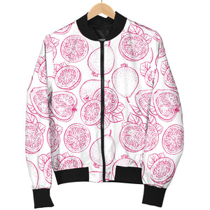Sketch Guava Pattern Women'S Bomber Jacket