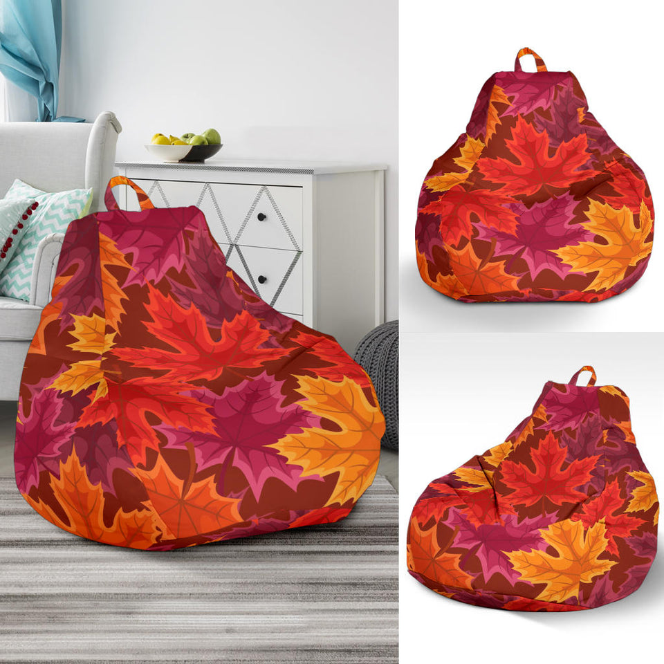 Autumn Maple Leaf Pattern Bean Bag Cover