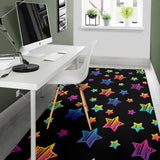 Colorful Star Pattern Area Rug