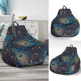 Beautiful Peacock Feather Pattern Bean Bag Cover