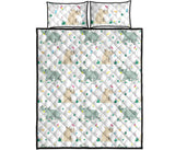 Cute Rhino pattern Quilt Bed Set