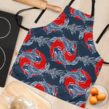 Koi Fish Carp Fishs Hand Drawn Japanese Art Adjustable Apron
