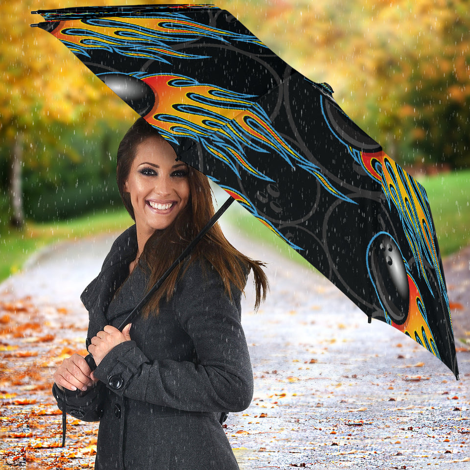 Bowling Balls Flame Pattern Umbrella