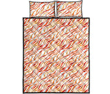 Fire flame watercolor pattern Quilt Bed Set