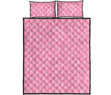 Sweet candy pink background Quilt Bed Set