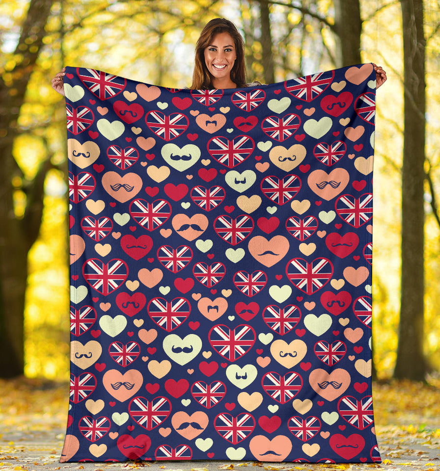 British Pattern Print Design 02 Premium Blanket